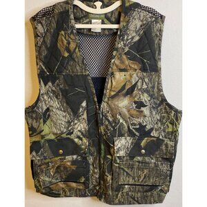 QUAIL UNLIMITED Dove Hunter Camo Vest Hunting Bird Men Size LARGE Zipper